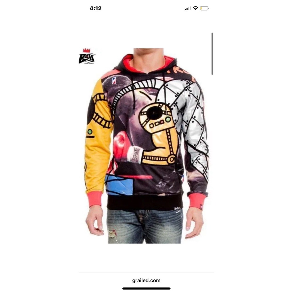 Bass by ron bass men's colourful black&red hoodie jacket XXL - Picture 10 of 16